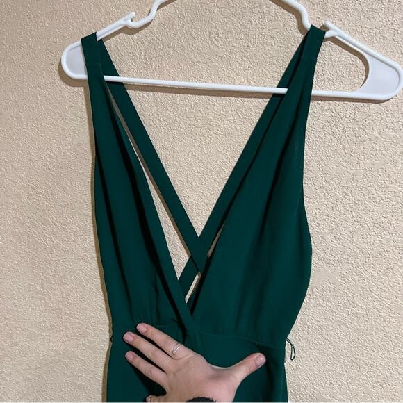 Reformation Sofi Wide Leg Jumpsuit - Emerald - size 2 - Picture 2 of 6